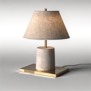 AI-generated packshot visualization of RIVEN NO.1 Table Lamp. ALL IMAGES SHOW THE EXACT SAME PRODUCT.