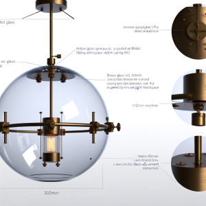 AI-generated packshot visualization of VESSEL NO.1 Pendant. ALL IMAGES SHOW THE EXACT SAME PRODUCT.